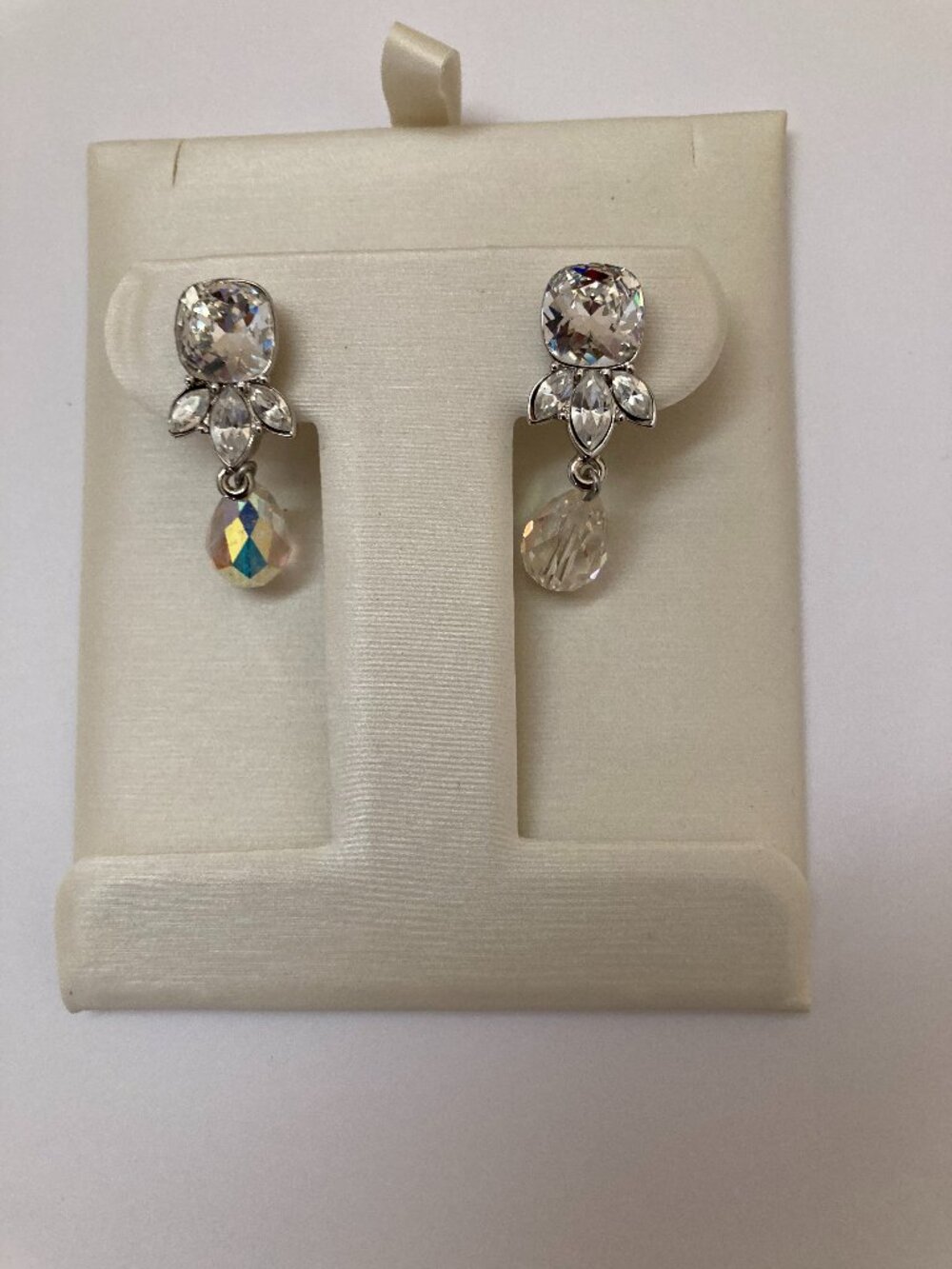Vintage Monet Rhinestone and Crystal Earrings Dangle